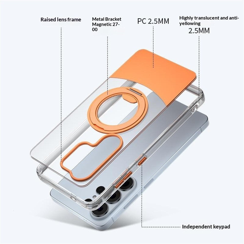 Samsung Galaxy S26 EIDERWOOD Hybrid Mobilcover med Ståfunktion - MagSafe Kompatibel - Gennemsigtig / Blå