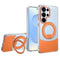 Samsung Galaxy S26 EIDERWOOD Hybrid Mobilcover med Ståfunktion - MagSafe Kompatibel - Gennemsigtig / Orange