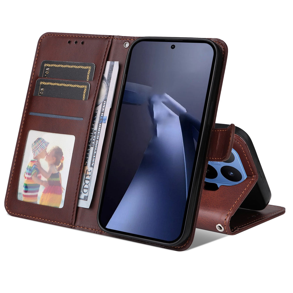 Xiaomi 17T Pro EIDERWOOD Kunstlæder Flip Cover inkl. Strop - Brun