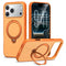 iPhone 18 Pro Max / 17 Pro Max EIDERWOOD Hybrid Plast Bagside Cover m. Roterende Kickstand - MagSafe Kompatibel - Orange