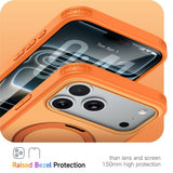 iPhone 18 Pro Max / 17 Pro Max EIDERWOOD Hybrid Plast Bagside Cover m. Roterende Kickstand - MagSafe Kompatibel - Orange