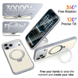 iPhone 18 Pro Max / 17 Pro Max EIDERWOOD Hybrid Plast Bagside Cover m. Roterende Kickstand - MagSafe Kompatibel - Hvid