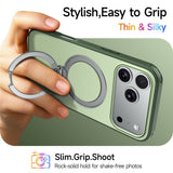 iPhone 18 Pro Max / 17 Pro Max EIDERWOOD Hybrid Plast Bagside Cover m. Roterende Kickstand - MagSafe Kompatibel - Grøn
