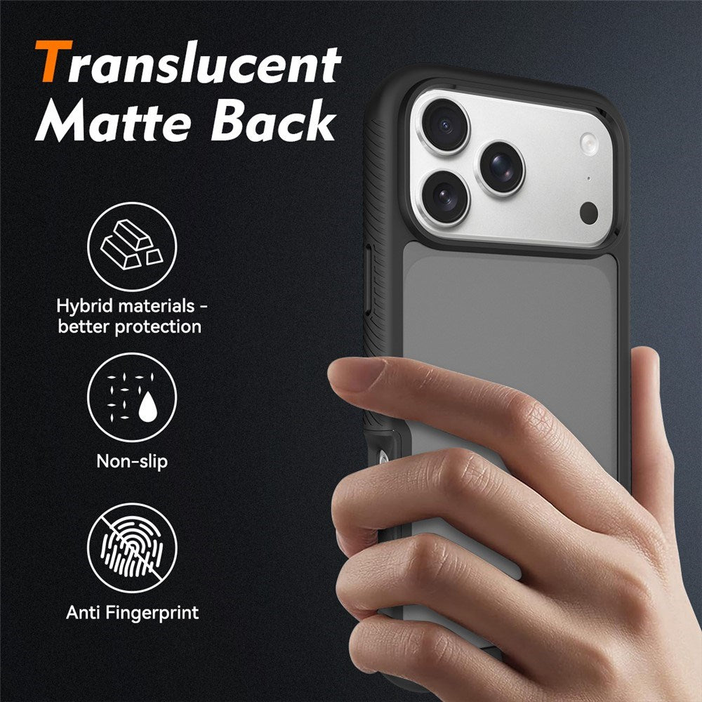 iPhone 18 Pro Max / 17 Pro Max EIDERWOOD Todelt Mat Hybrid Plast Bagside Cover - Sort