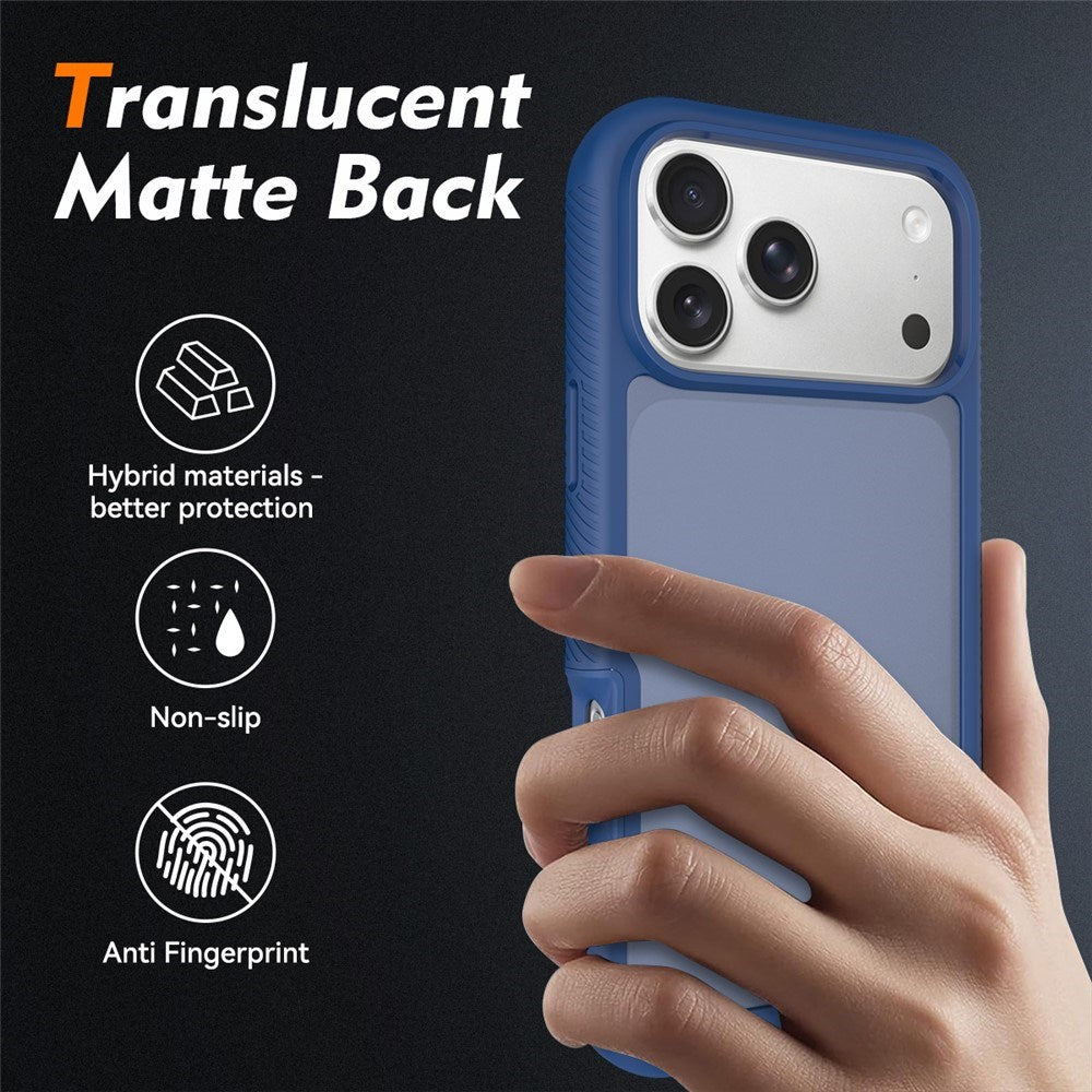 iPhone 18 Pro Max / 17 Pro Max EIDERWOOD Todelt Mat Hybrid Plast Bagside Cover - Blå