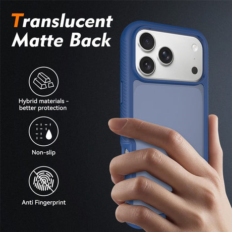 iPhone 18 Pro Max / 17 Pro Max EIDERWOOD Todelt Mat Hybrid Plast Bagside Cover - Blå