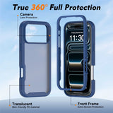 iPhone 18 Pro Max / 17 Pro Max EIDERWOOD Todelt Mat Hybrid Plast Bagside Cover - Blå