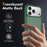 iPhone 18 Pro Max / 17 Pro Max EIDERWOOD Todelt Mat Hybrid Plast Bagside Cover - Grøn