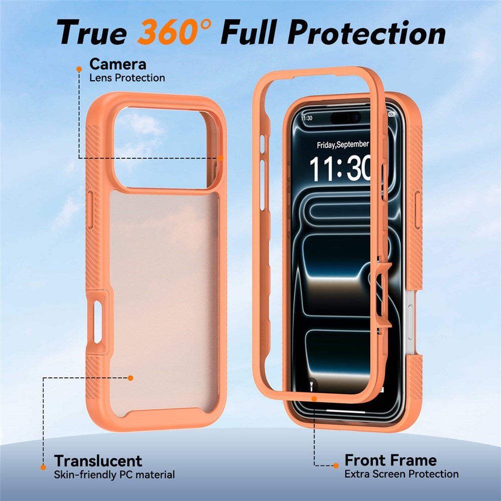 iPhone 18 Pro Max / 17 Pro Max EIDERWOOD Todelt Mat Hybrid Plast Bagside Cover - Orange