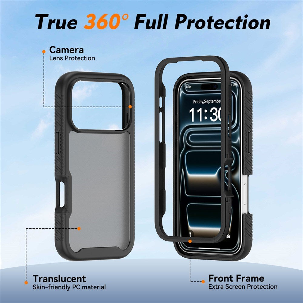 iPhone 18 Pro / 17 Pro EIDERWOOD Todelt Mat Hybrid Plast Bagside Cover - Sort