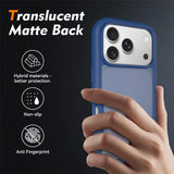 iPhone 18 Pro / 17 Pro EIDERWOOD Todelt Mat Hybrid Plast Bagside Cover - Blå