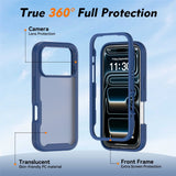 iPhone 18 Pro / 17 Pro EIDERWOOD Todelt Mat Hybrid Plast Bagside Cover - Blå