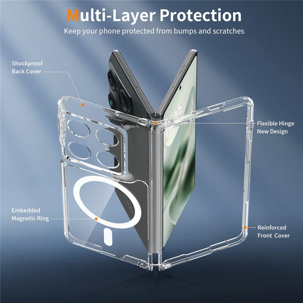 Motorola Razr Fold EIDERWOOD Hybrid Plastik Bagside Cover - MagSafe Kompatibel - Gennemsigtig
