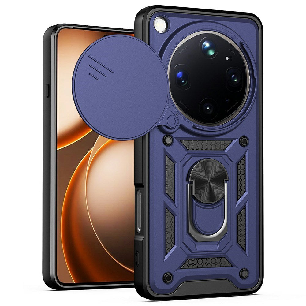 OPPO Find X9 Ultra EIDERWOOD Håndværkercase - 360° Roterbar Camslider / Kickstand  - Sort / Blå