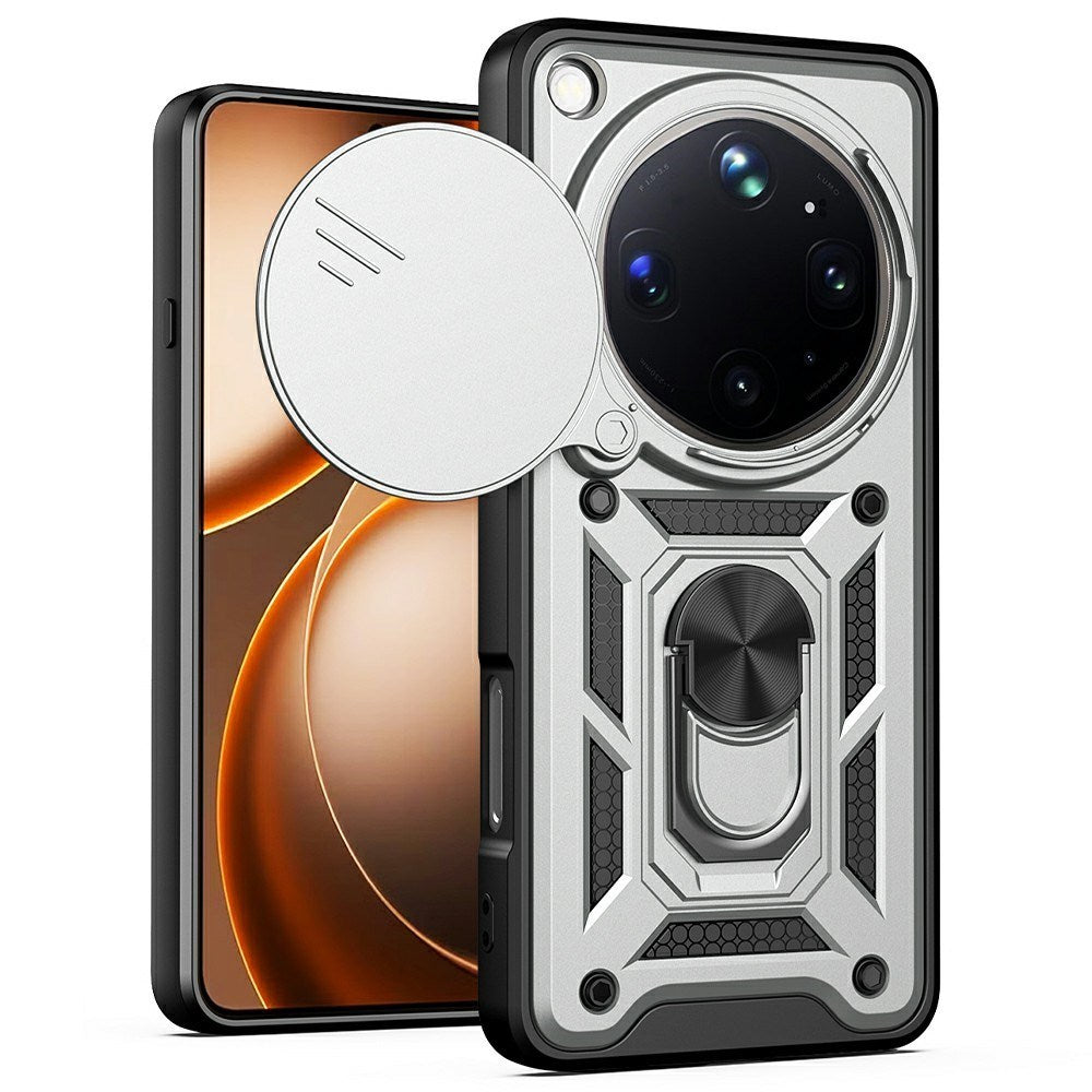 OPPO Find X9 Ultra EIDERWOOD Håndværkercase - 360° Roterbar Camslider / Kickstand  - Sort / Sølv