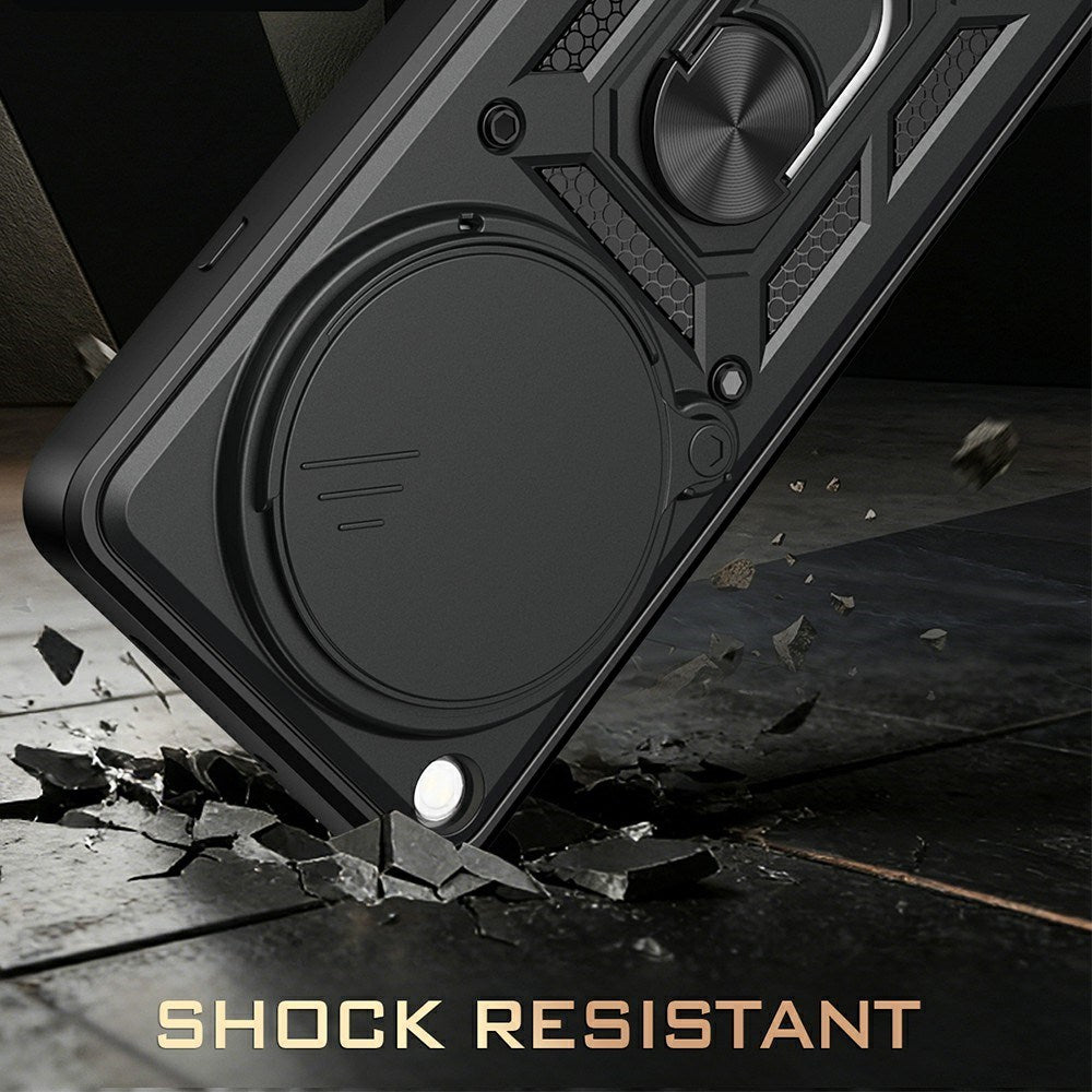 OPPO Find X9 Ultra EIDERWOOD Håndværkercase - 360° Roterbar Camslider / Kickstand  - Sort / Sølv