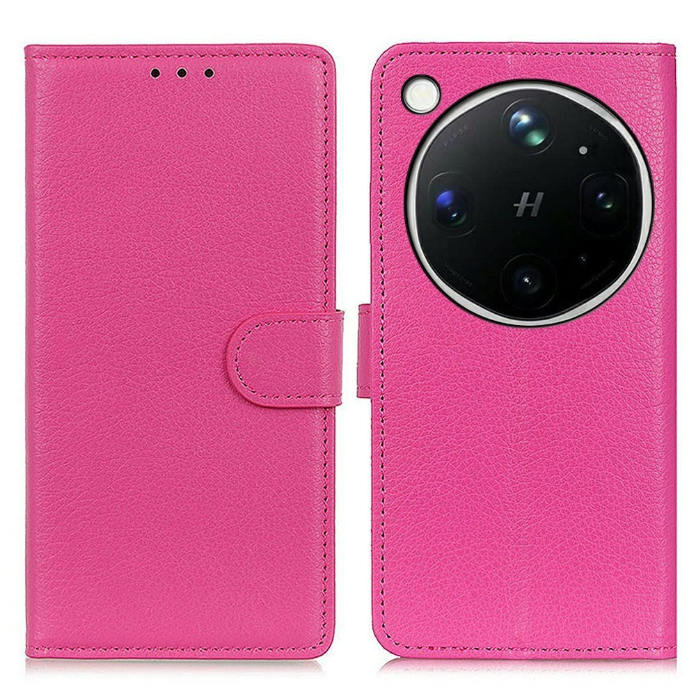 OPPO Find X9 Ultra EIDERWOOD Kunstlæder Flip Cover m. Kortholder - Lyserød