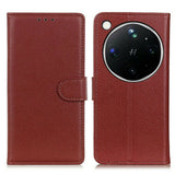OPPO Find X9 Ultra EIDERWOOD Kunstlæder Flip Cover m. Kortholder - Brun