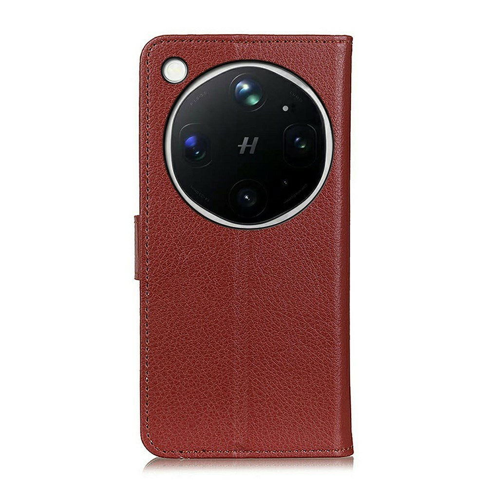 OPPO Find X9 Ultra EIDERWOOD Kunstlæder Flip Cover m. Kortholder - Brun