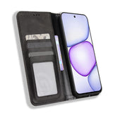 Realme C100 EIDERWOOD Kunstlæder Flip Cover m. Kortholder - Sort