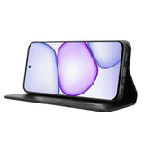 Realme C100 EIDERWOOD Kunstlæder Flip Cover m. Kortholder - Sort