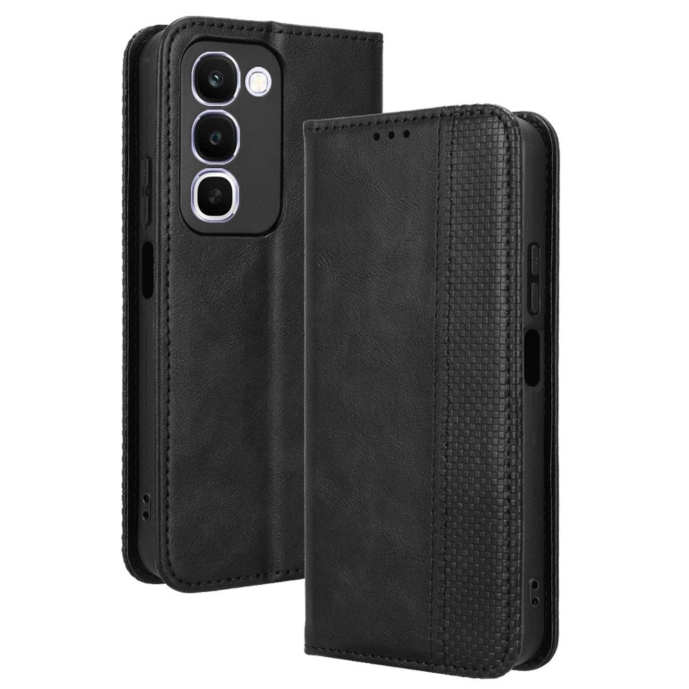 Realme C100 EIDERWOOD Kunstlæder Flip Cover m. Kortholder - Sort