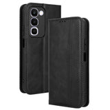 Realme C100 EIDERWOOD Kunstlæder Flip Cover m. Kortholder - Sort