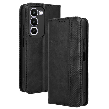Realme C100 EIDERWOOD Kunstlæder Flip Cover m. Kortholder - Sort
