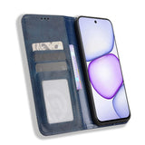 Realme C100 EIDERWOOD Kunstlæder Flip Cover m. Kortholder - Blå