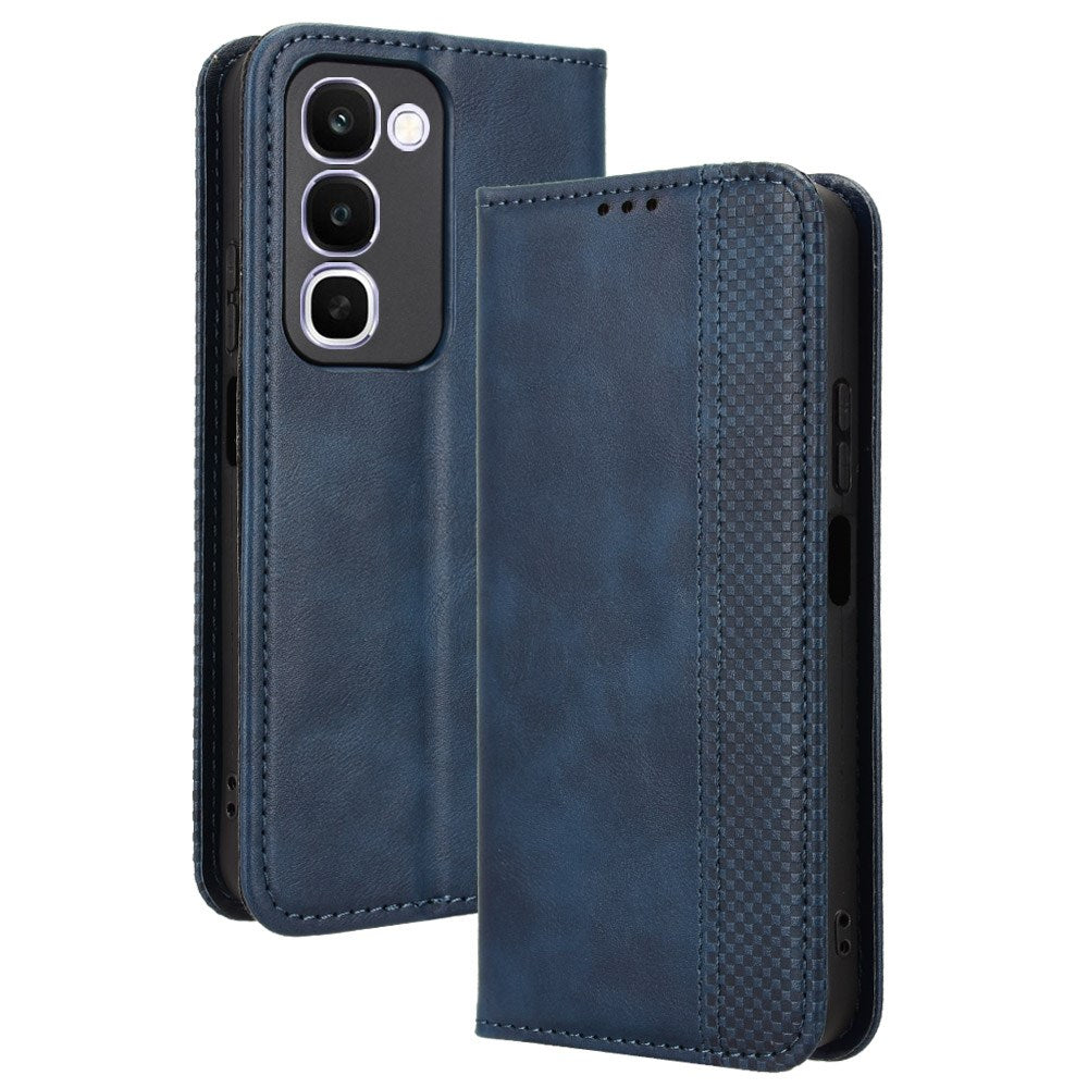 Realme C100 EIDERWOOD Kunstlæder Flip Cover m. Kortholder - Blå