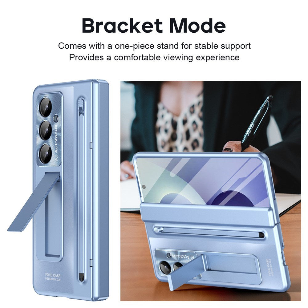 Samsung Galaxy Z Fold8 Ultra EIDERWOOD Cover m. Indbygget Styluspen & Ståfunktion - Blå
