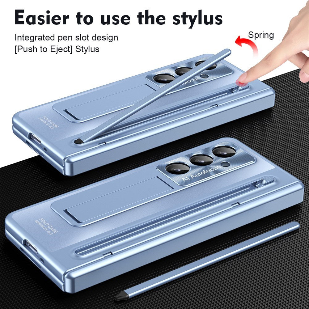 Samsung Galaxy Z Fold8 Ultra EIDERWOOD Cover m. Indbygget Styluspen & Ståfunktion - Blå