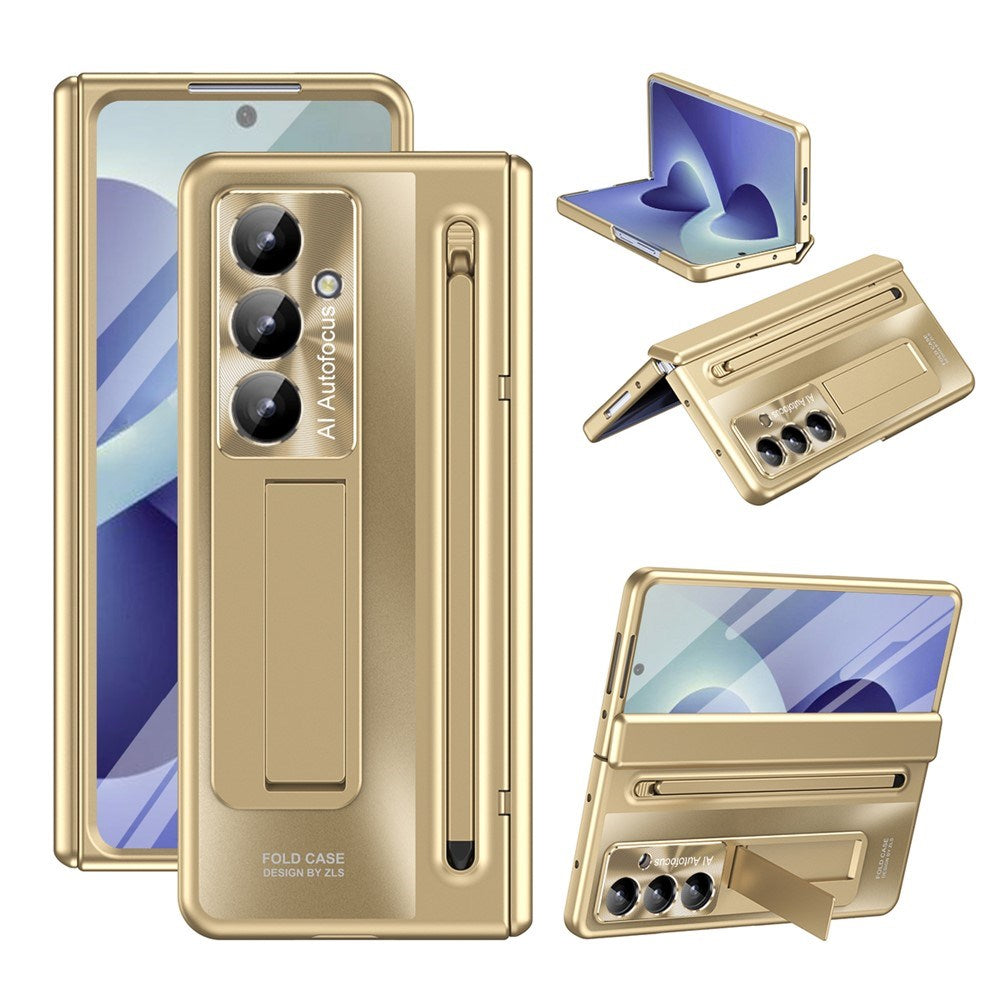 Samsung Galaxy Z Fold8 Ultra EIDERWOOD Cover m. Indbygget Styluspen & Ståfunktion - Guld