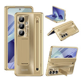 Samsung Galaxy Z Fold8 Ultra EIDERWOOD Cover m. Indbygget Styluspen & Ståfunktion - Guld