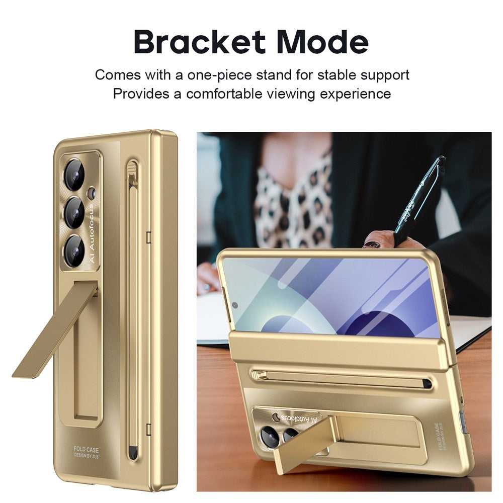 Samsung Galaxy Z Fold8 Ultra EIDERWOOD Cover m. Indbygget Styluspen & Ståfunktion - Guld