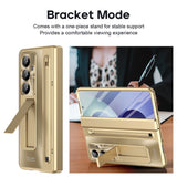Samsung Galaxy Z Fold8 Ultra EIDERWOOD Cover m. Indbygget Styluspen & Ståfunktion - Guld