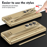 Samsung Galaxy Z Fold8 Ultra EIDERWOOD Cover m. Indbygget Styluspen & Ståfunktion - Guld