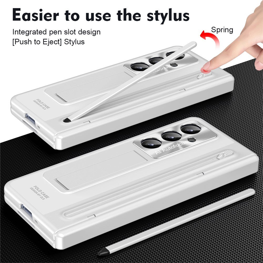 Samsung Galaxy Z Fold8 Ultra EIDERWOOD Cover m. Indbygget Styluspen & Ståfunktion - Hvid