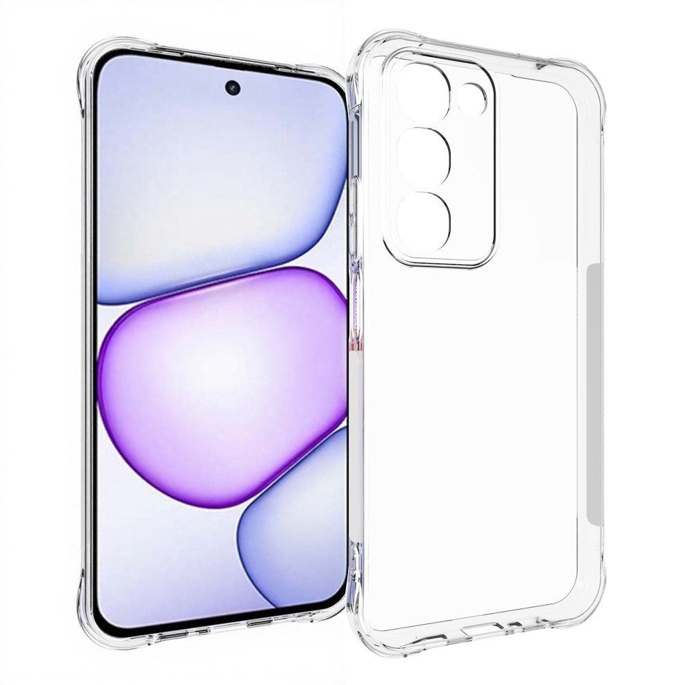 Realme C100 EIDERWOOD Fleksibelt Plast Bagside Cover m. Stødabsorberende Hjørner - Gennemsigtig