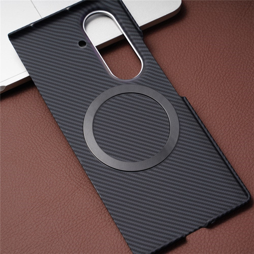 Samsung Galaxy Z Fold8 Hårdt Plast Carbon Bagside Cover - MagSafe Kompatibel - Grå