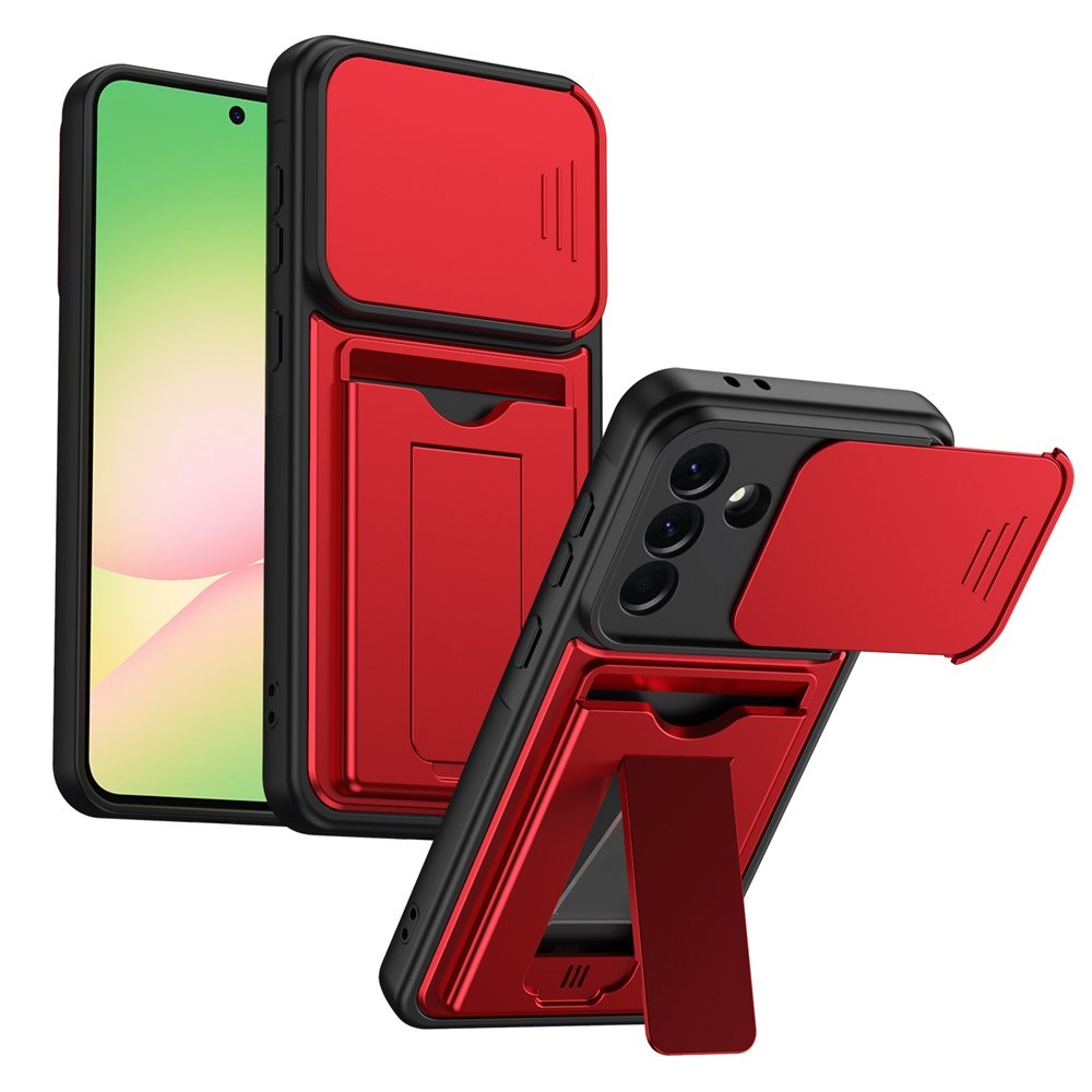 Samsung Galaxy A27 EIDERWOOD Hybrid Håndværker Cover m. Cam Slider - Rød