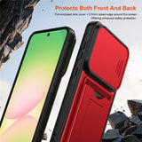 Samsung Galaxy A27 EIDERWOOD Hybrid Håndværker Cover m. Cam Slider - Rød