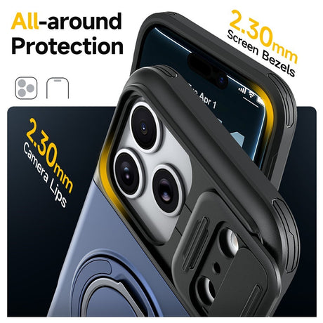 iPhone 18 Pro / 17 Pro EIDERWOOD Hybrid Plast Håndværker Cover m. Cam Slider - MagSafe Kompatibel - Blå