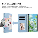 iPhone 12 / 12 Pro Flip Cover - 3D Katteører - Kortholder - Ståfunktion - Blå