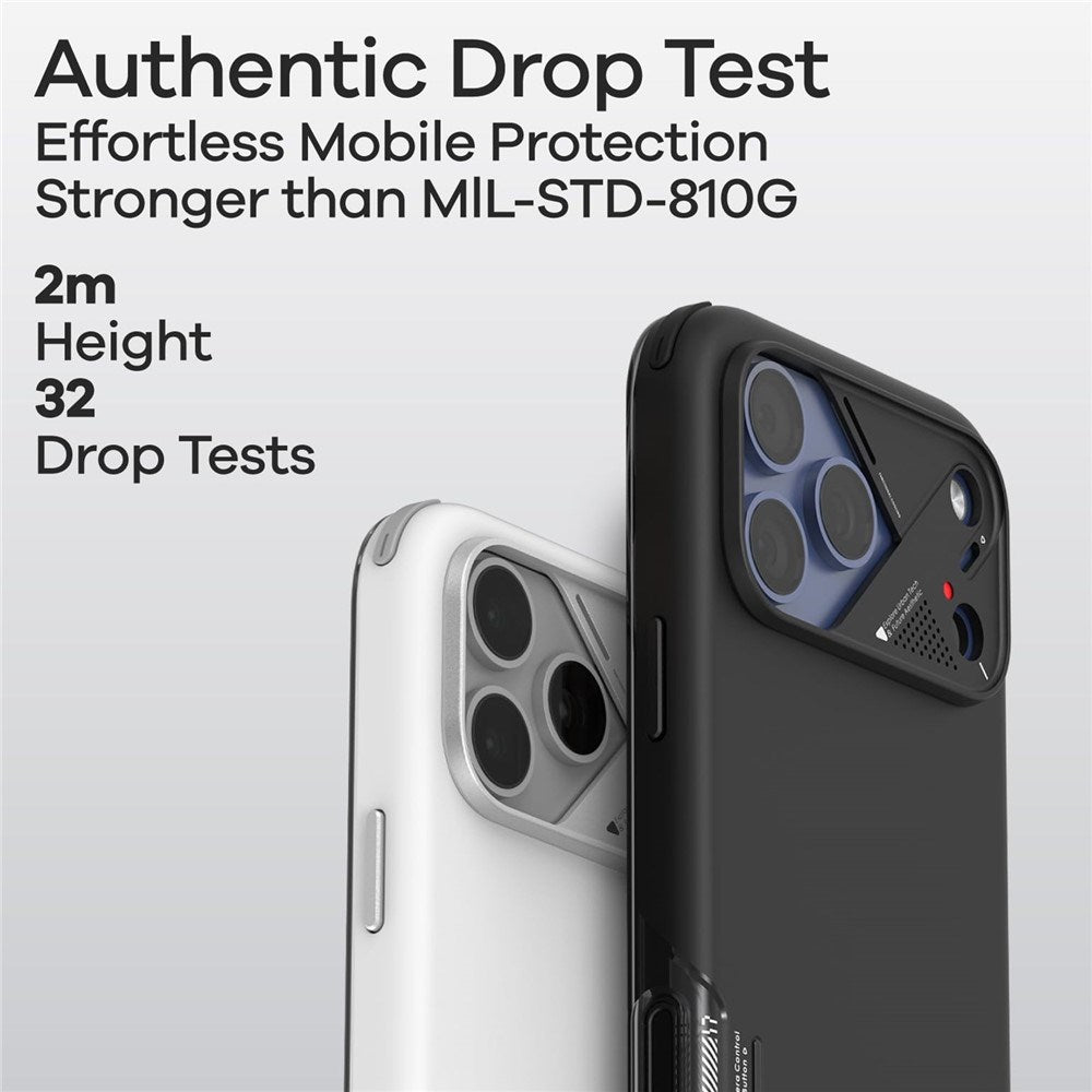iPhone 17 Pro Max AULUMU Stødabsorberende Hybrid Mobilcover - MagSafe Kompatibel - Sort