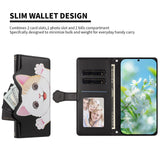 iPhone 16 Flip Cover - 3D Katteører - Kortholder - Ståfunktion - Sort