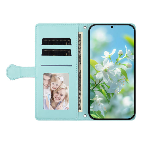 iPhone 18 Pro Max / 17 Pro Max Flip Cover - 3D Katteører - Kortholder - Ståfunktion - Turkis