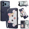 iPhone 18 Pro Max / 17 Pro Max Flip Cover - 3D Katteører - Kortholder - Ståfunktion - Mørkeblå
