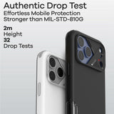 iPhone 17 Pro AULUMU Stødabsorberende Hybrid Mobilcover - MagSafe Kompatibel - Sort