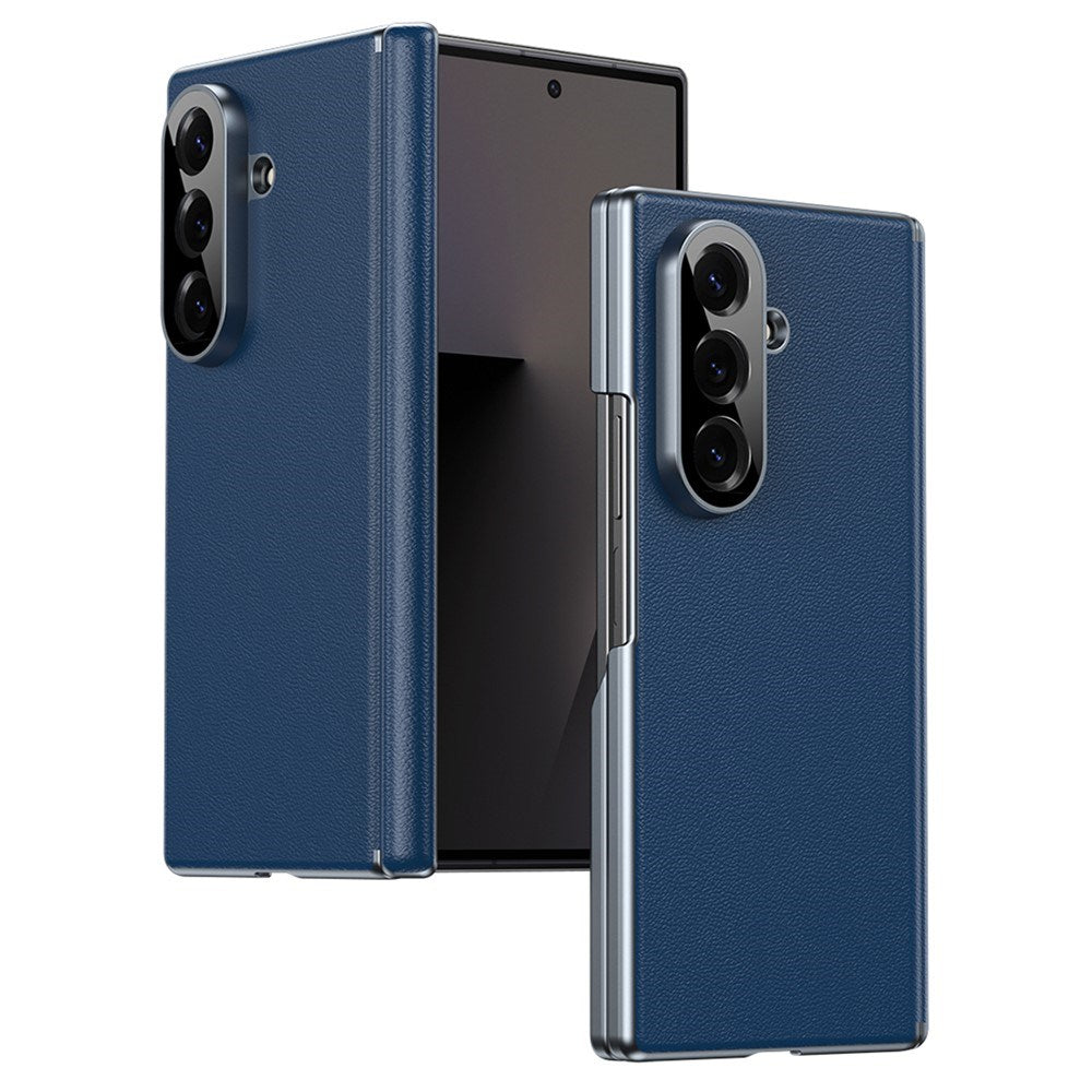 Samsung Galaxy Z Fold8 Kunstlæder Mobil Cover - Blå